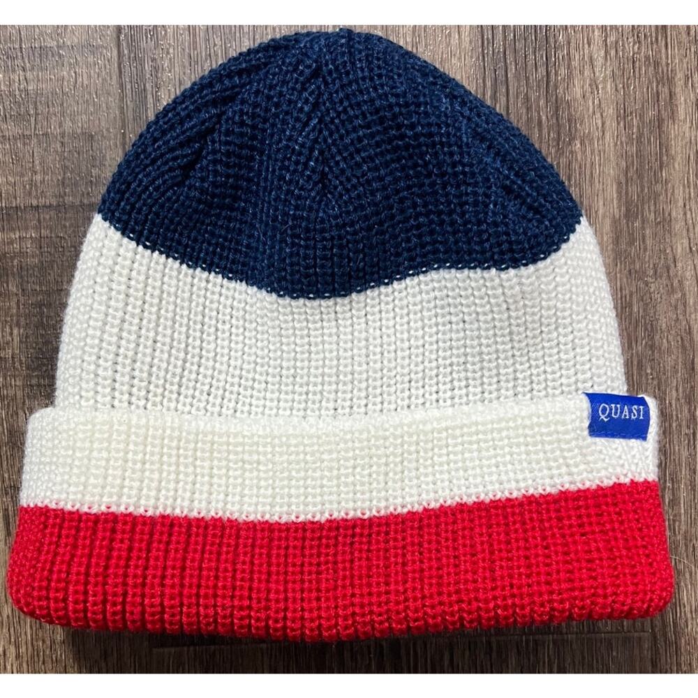 Quasi Skateboards ODB Beanie Blue/White/Red One Size NWOT